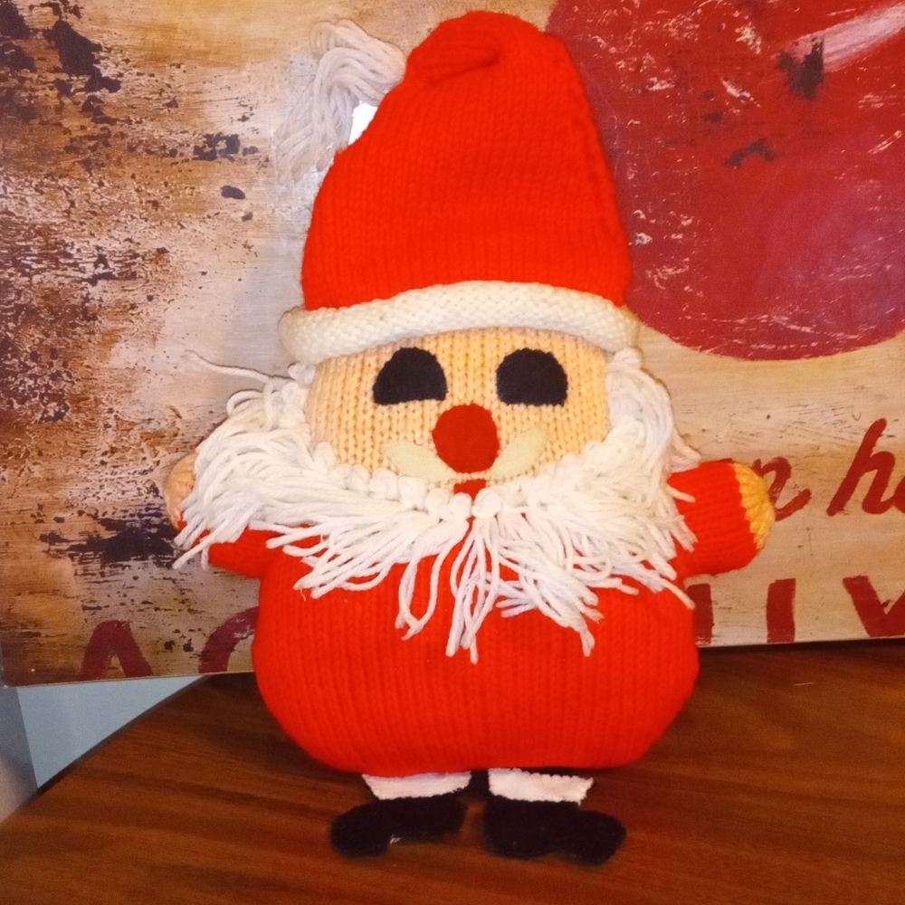 Vintage‎ Crochet Primitive Santa 14"